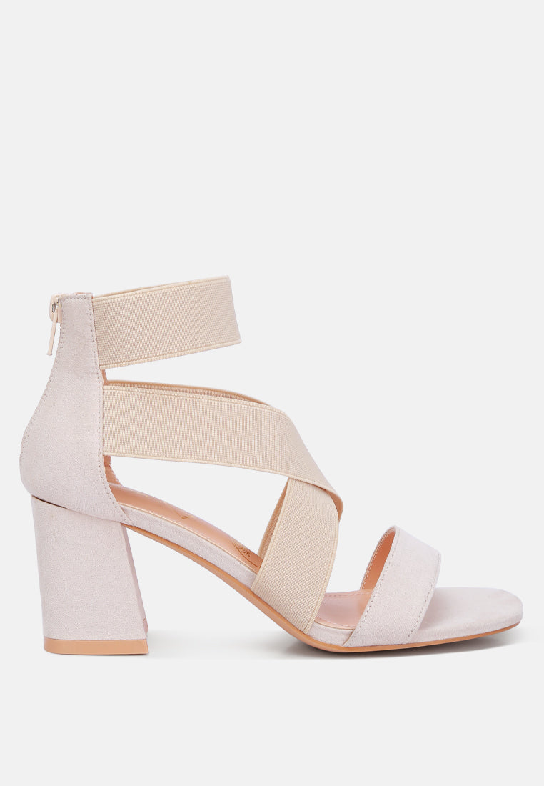 benicia elastic strappy block heel sandals#color_nude