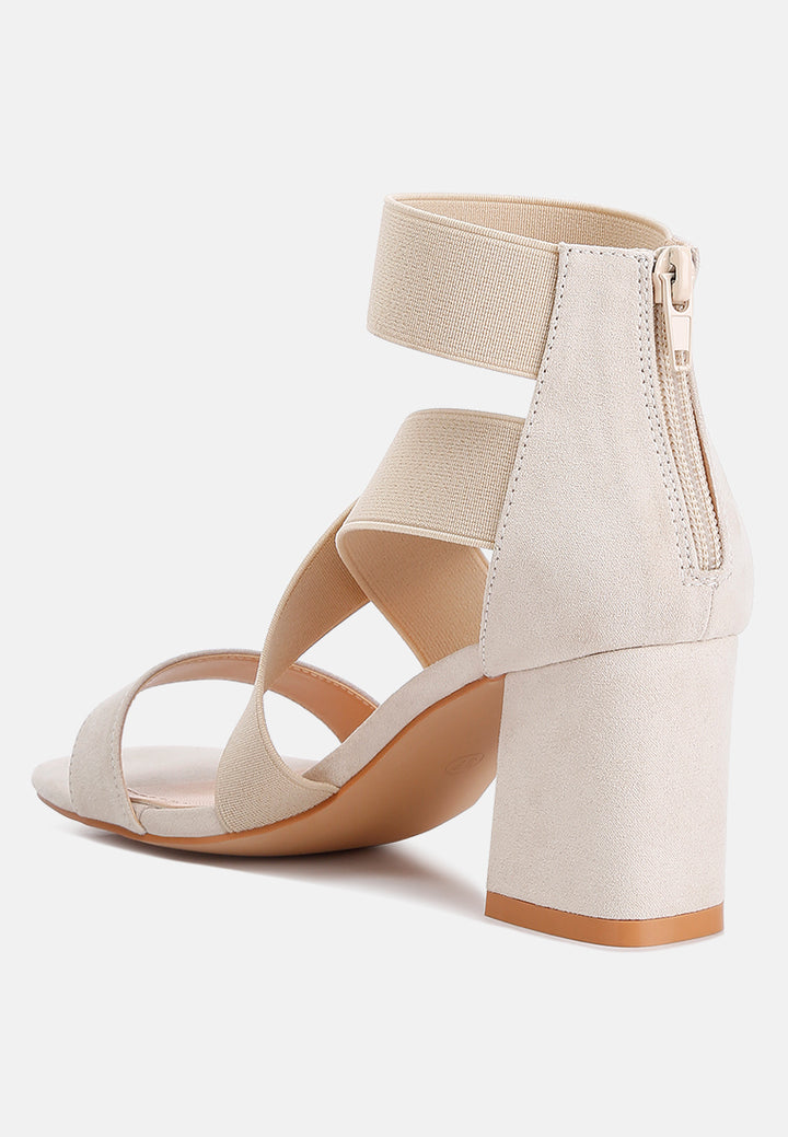 benicia elastic strappy block heel sandals#color_beige
