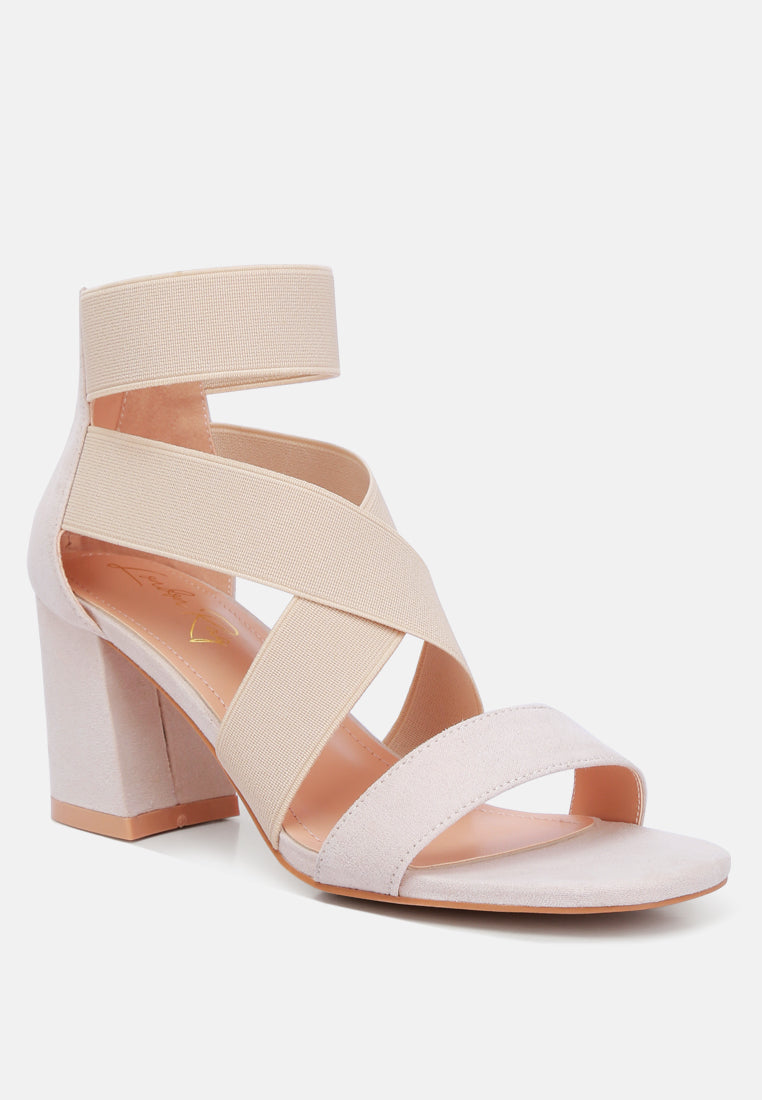 recycled micro suede block sandals by ruw color_beige