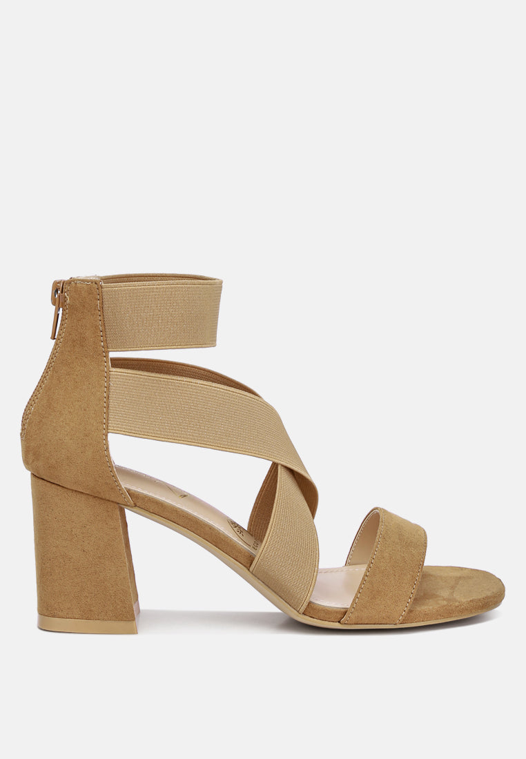 recycled micro suede block sandals by ruw #color_tan