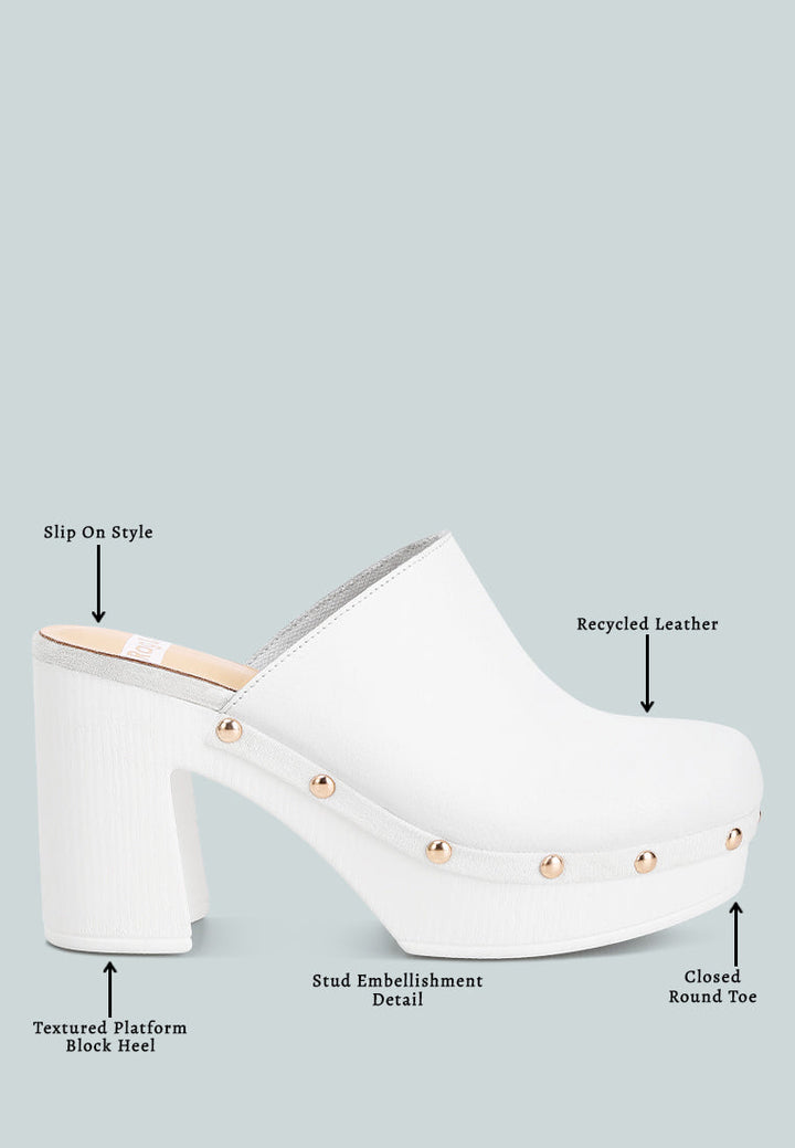 recycled leather clogs by ruw#color_white