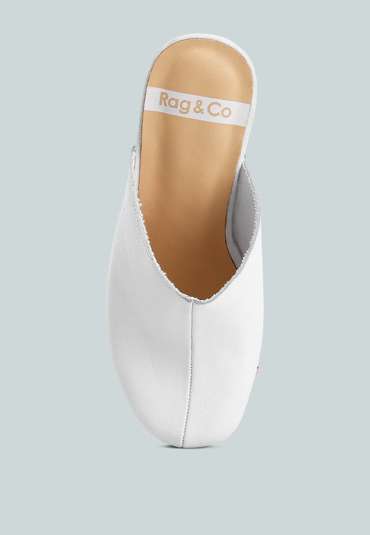 recycled leather clogs by ruw#color_white