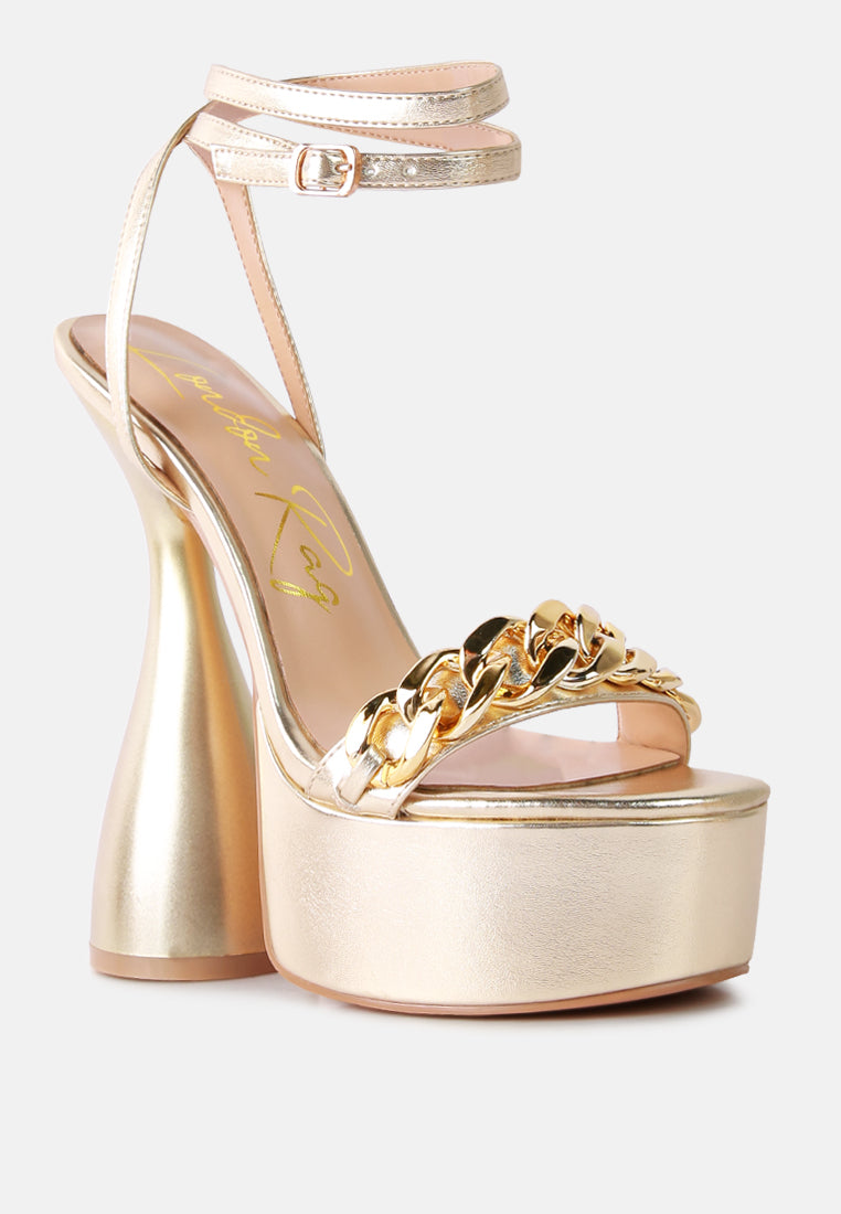 big bash metallic high platform chunky sandals#color_gold