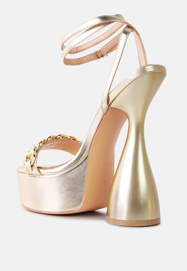 big bash metallic high platform chunky sandals#color_gold