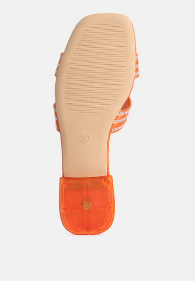 big money low stack heel embellished sandals#color_orange