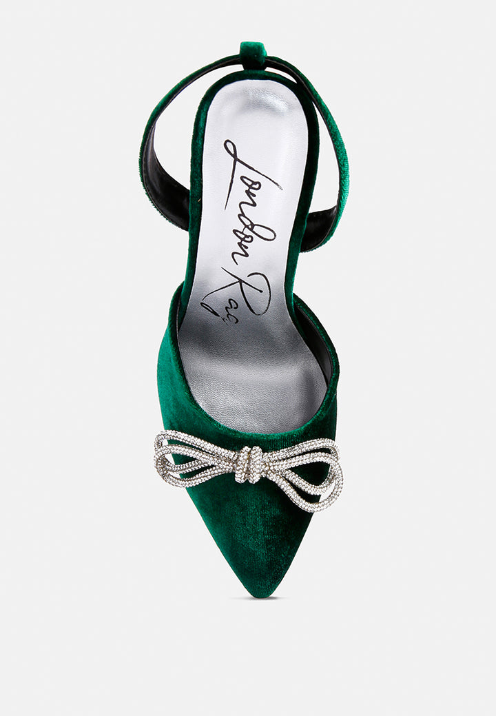 big treat rhinestone embellished lace up sandals#color_green