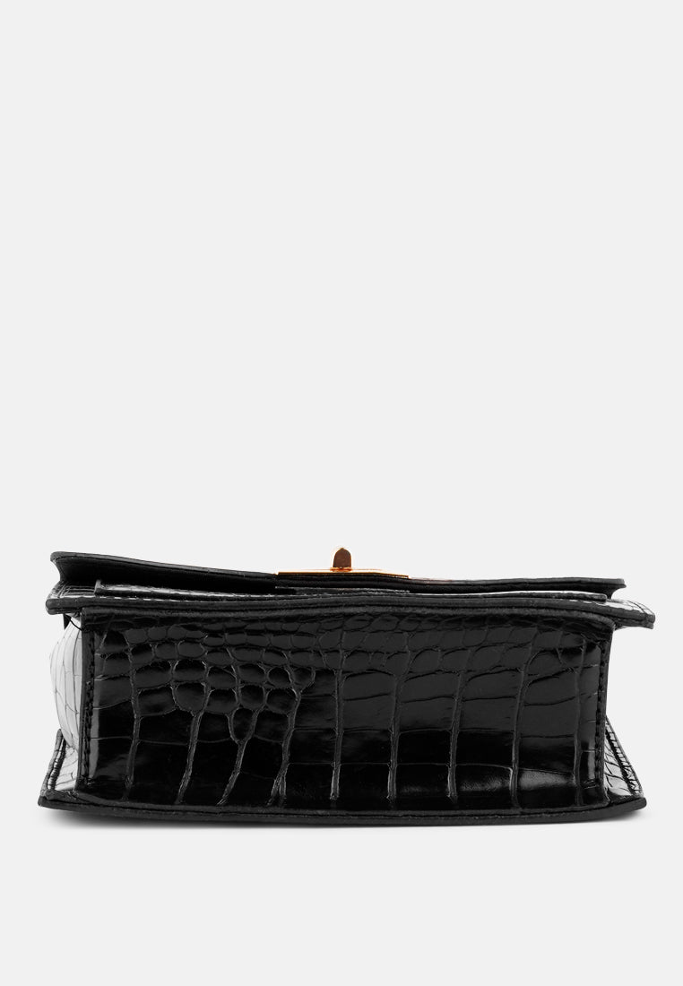 black multi strap mini clutch sling bag#color_black