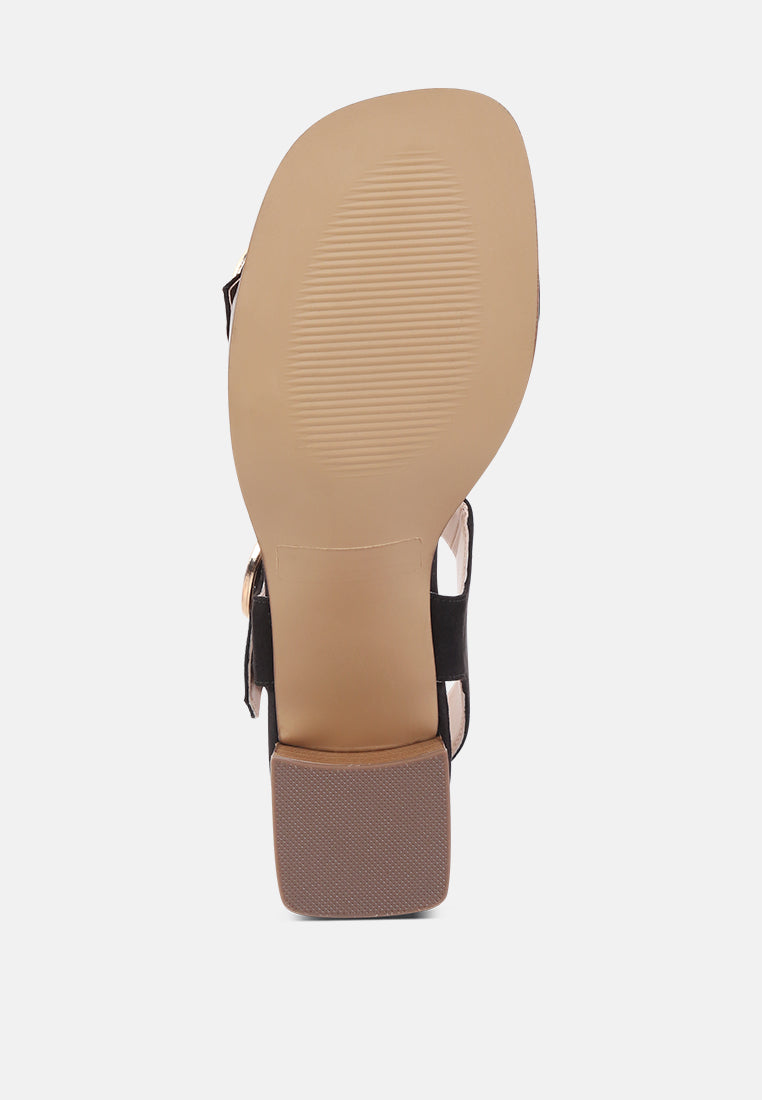 block heeled buckle sandals#color_black