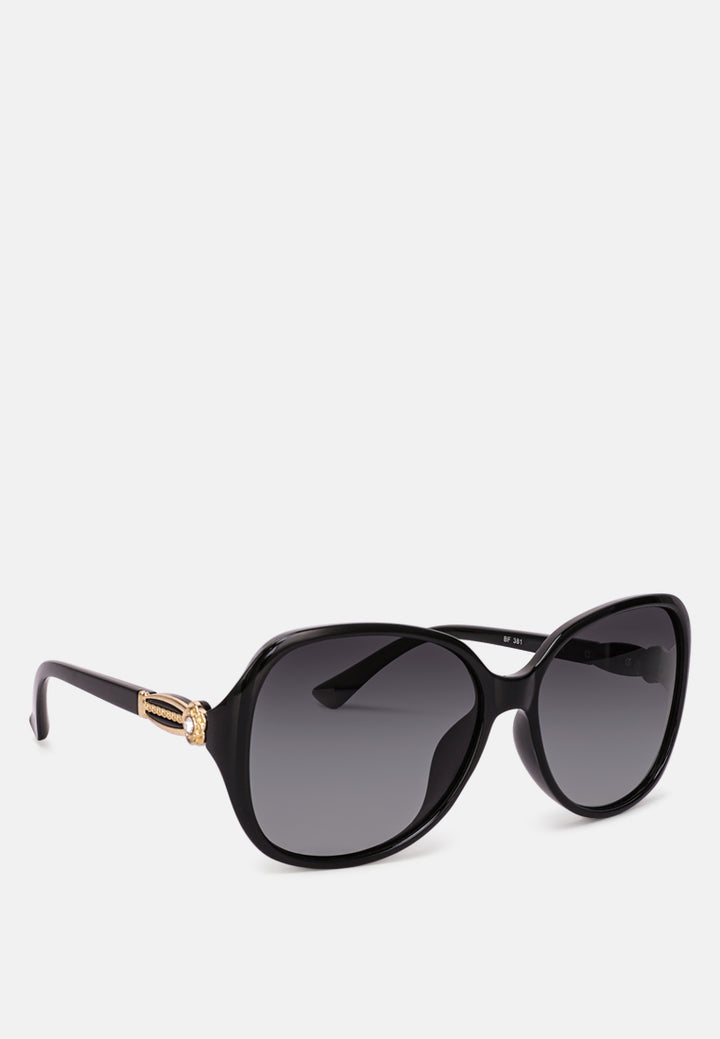 bold oval sunglasses#color_black-grey