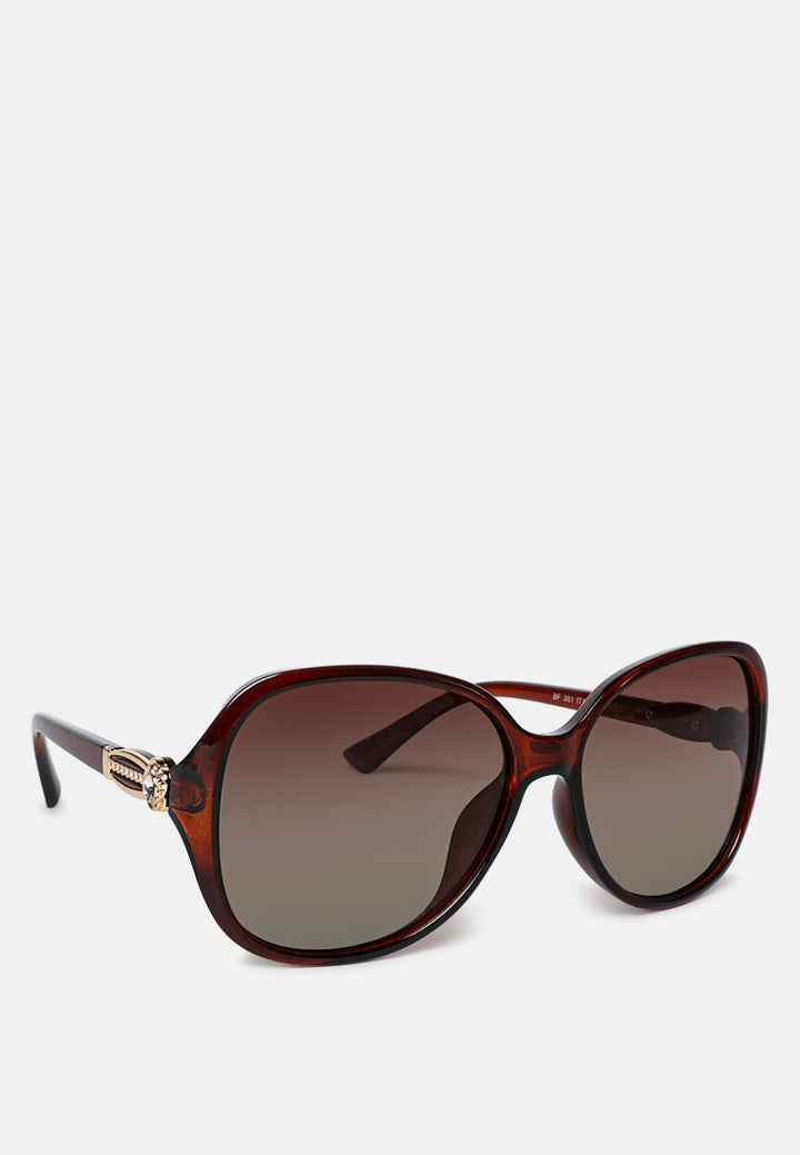 bold oval sunglasses#color_brown