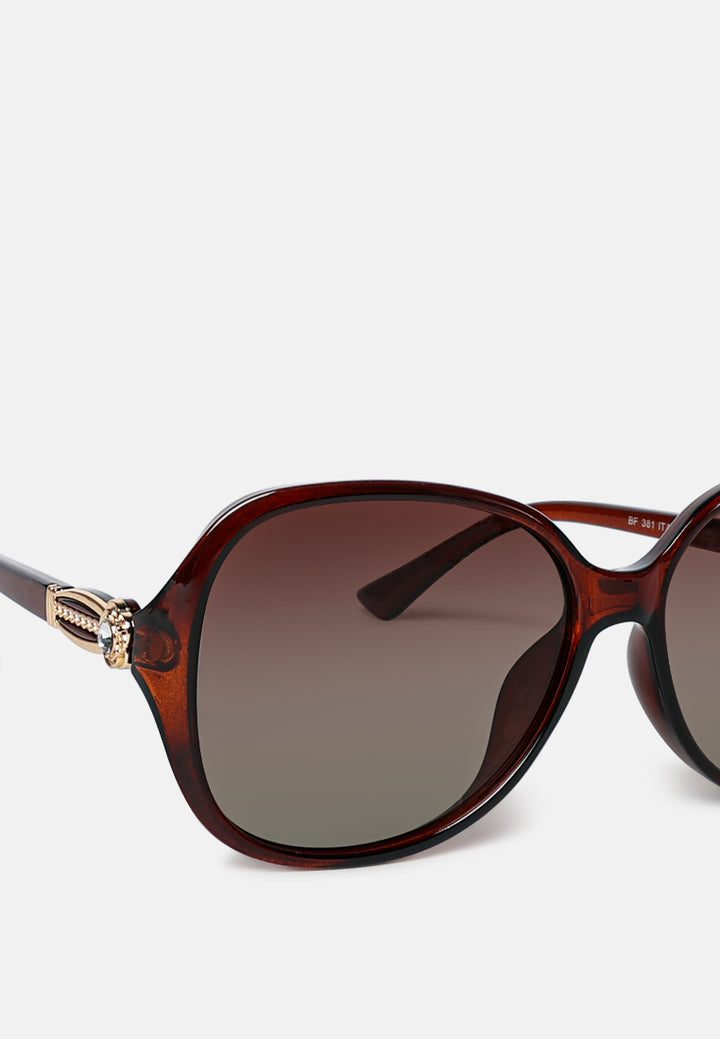bold oval sunglasses#color_brown