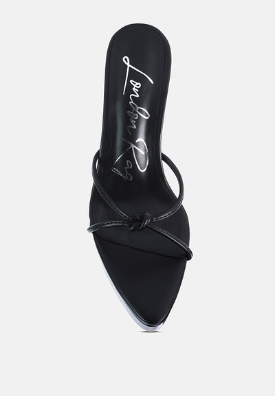 bondage high heel lace up sandals#color_black