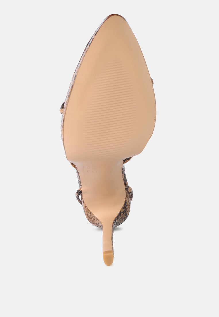 bondage high heel lace up sandals#color_tan