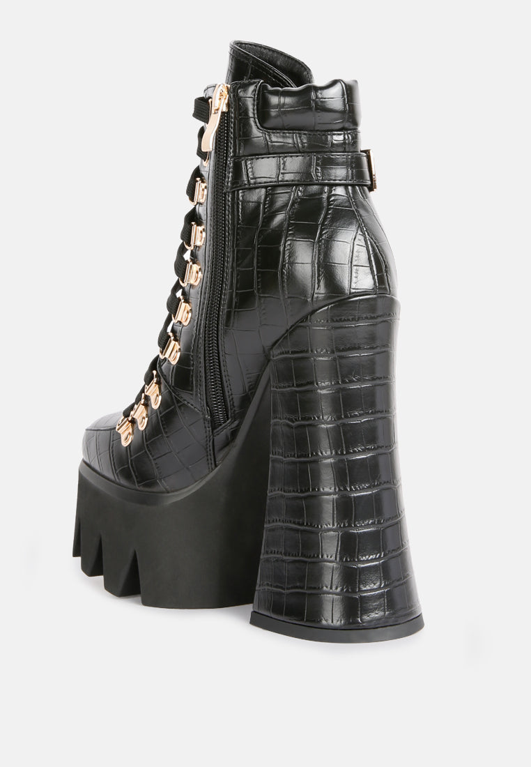 boogie high platform lace up boots#color_black