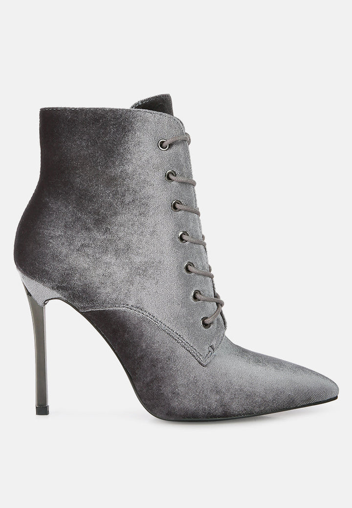 velvet high heeled velvet boots by ruw#color_grey