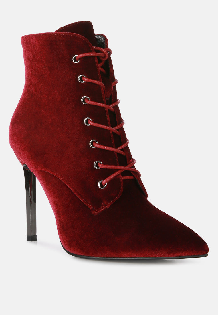 velvet high heeled velvet boots by ruw#color_burgundy