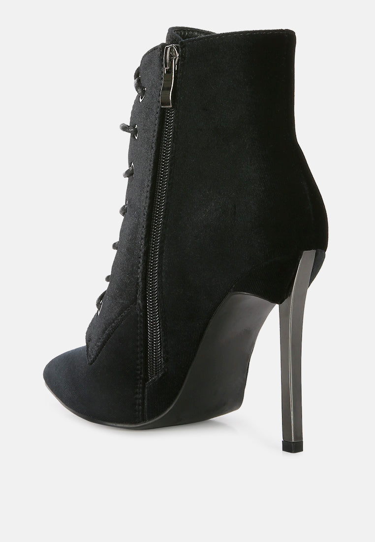 velvet high heeled velvet boots by rag#color_black