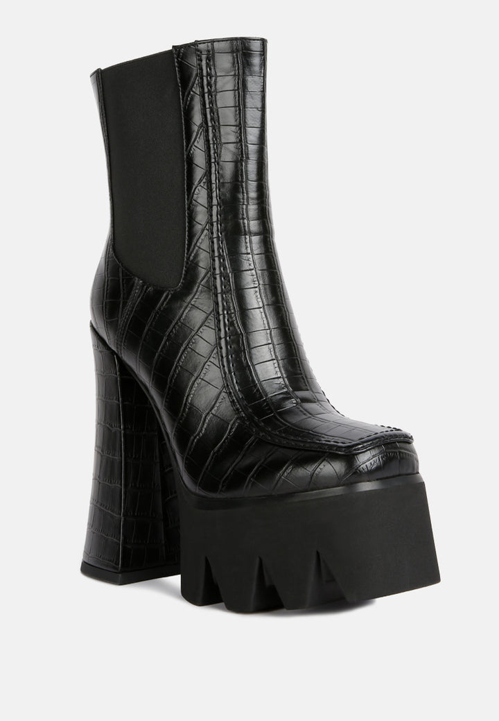 bounty high platform heel chelsea boots#color_black