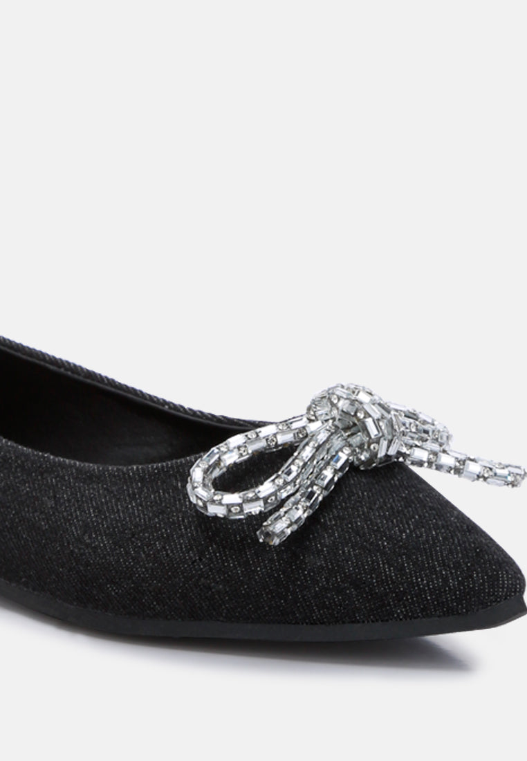 bow detail ballet flats by ruw#color_black