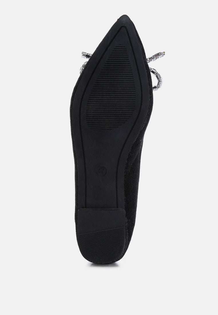 bow detail ballet flats by ruw#color_black