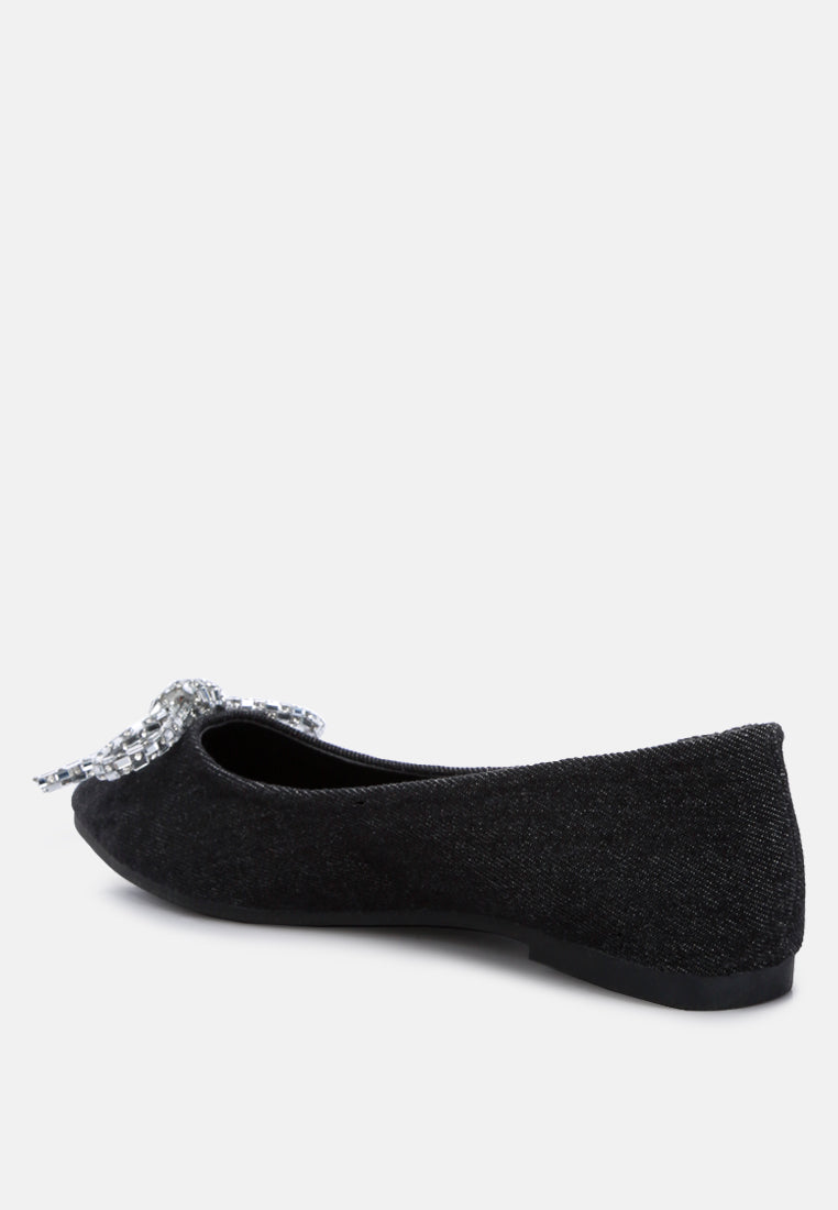 bow detail ballet flats by ruw#color_black