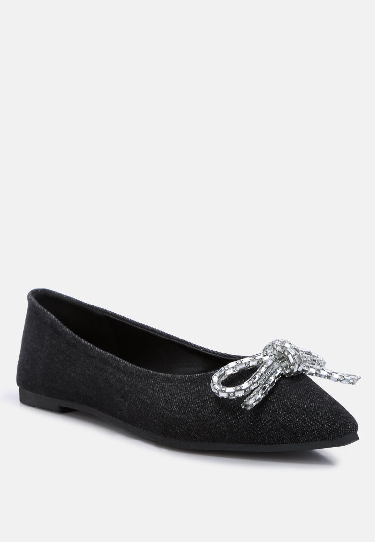 bow detail ballet flats by ruw#color_black