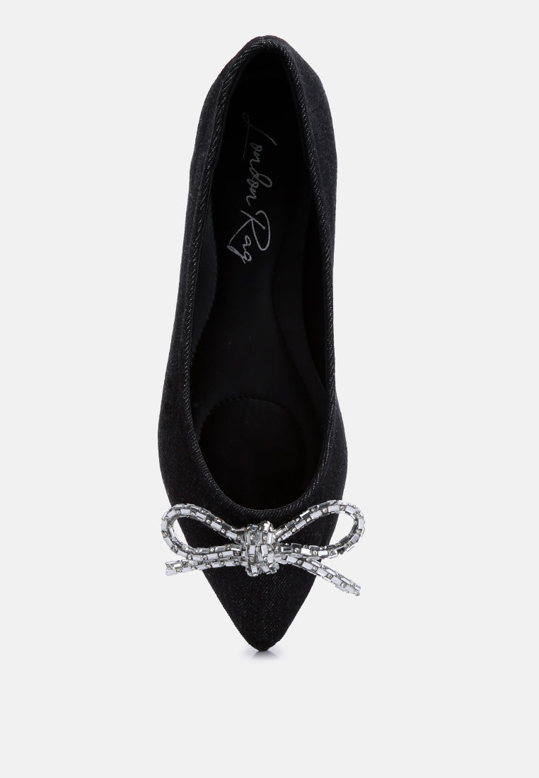 bow detail ballet flats by ruw#color_black