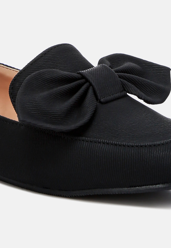 bow embellished loafers by ruw#color_black