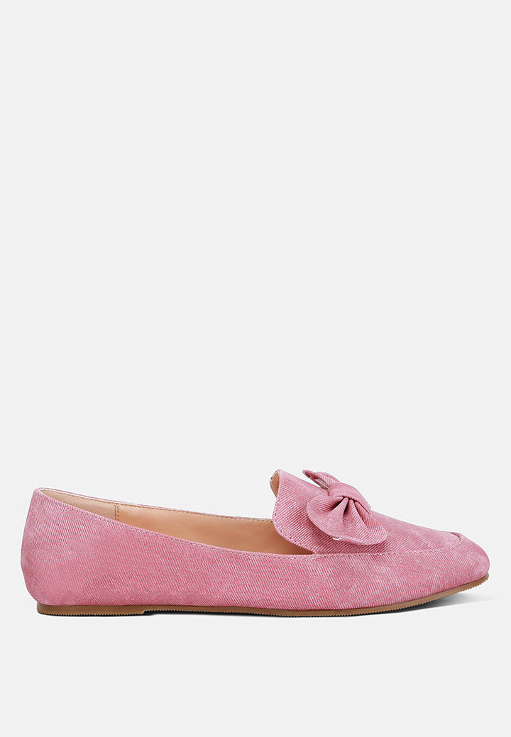 bow embellished loafers by ruw#color_pink