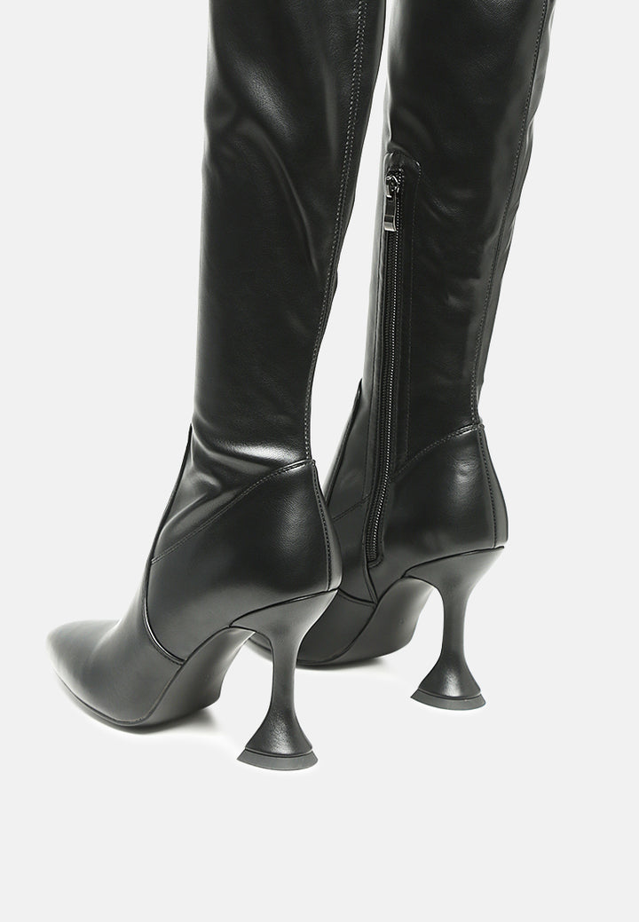 brandy faux leather over the knee high heeled boots#color_black