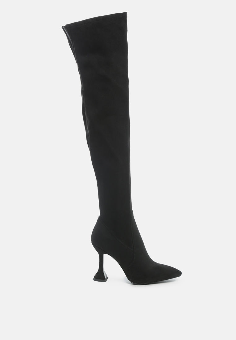 The Kinsley Faux Suede Thigh High Boot In Brown • Impressions Online  Boutique