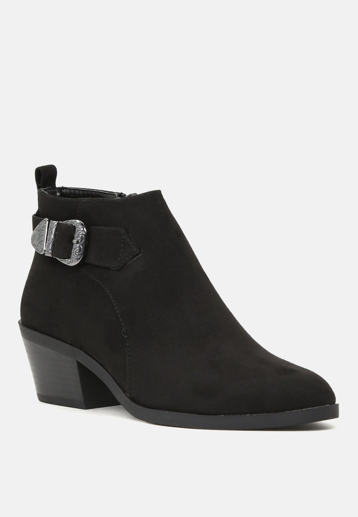 bree ankle boots with buckle#color_black