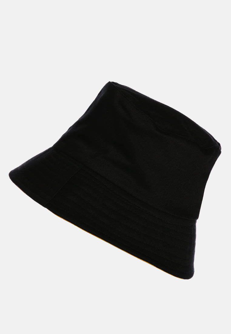 bucket hat with embroidery#color_black