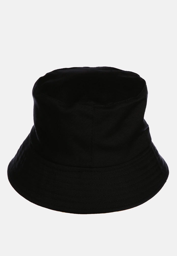 bucket hat with embroidery#color_black