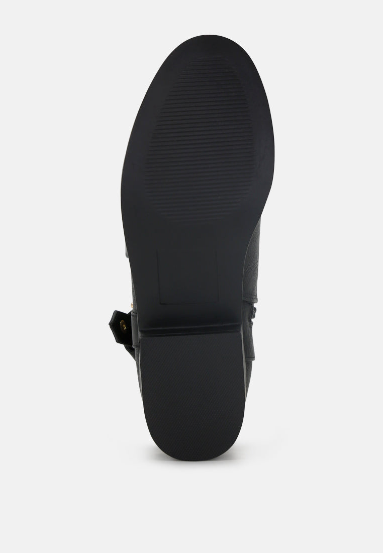 buckle detail calf boot#color_black