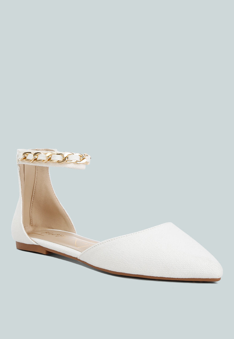 buqisi chain embellished flat sandals#color_off-white