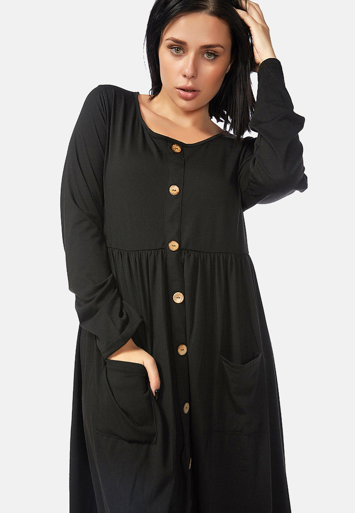 button- up dress#color_black