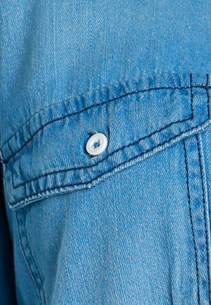 button down ombre denim shirt#color_light-blue