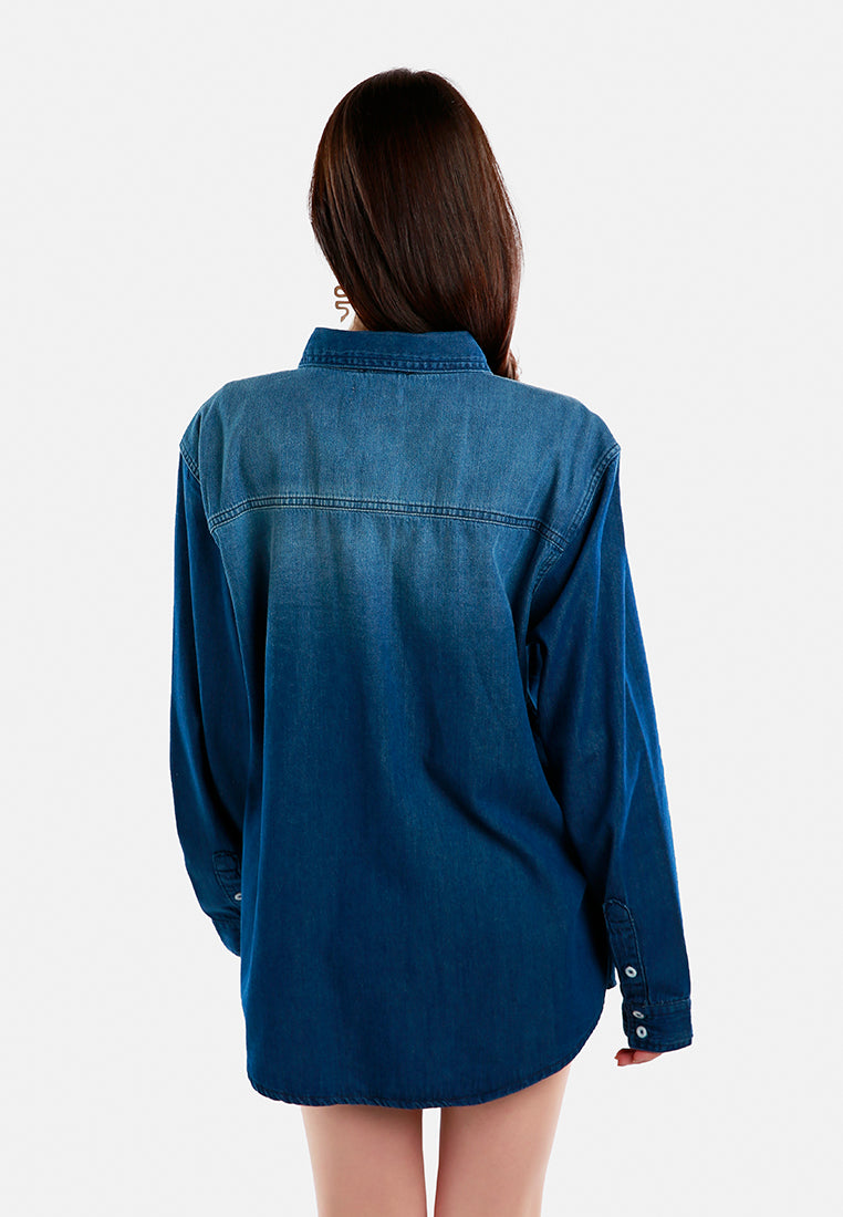 button down ombre denim shirt#color_mid-blue