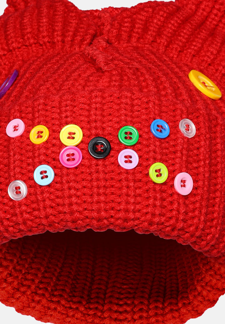 buttoned animal ears beanie by ruw#color_red