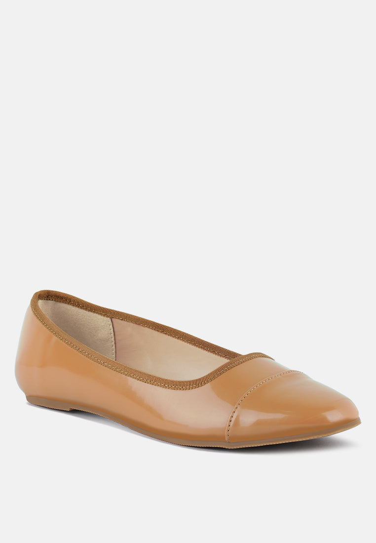 camella round toe ballerina flat shoes#color_macchiato
