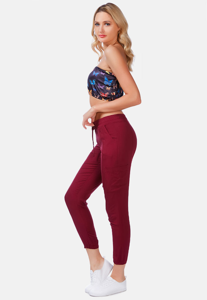 cargo fit jogger pants#color_burgundy