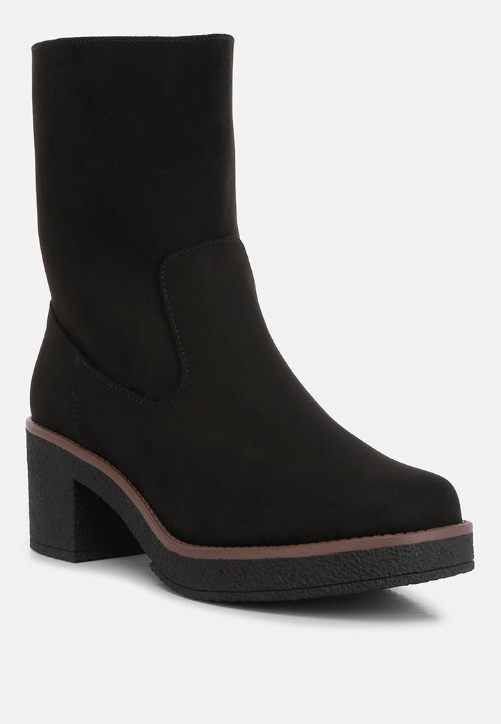 cary block heel micro suede boots#color_black