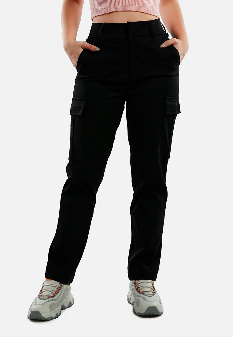 casual high waist straight pants by ruw#color_black