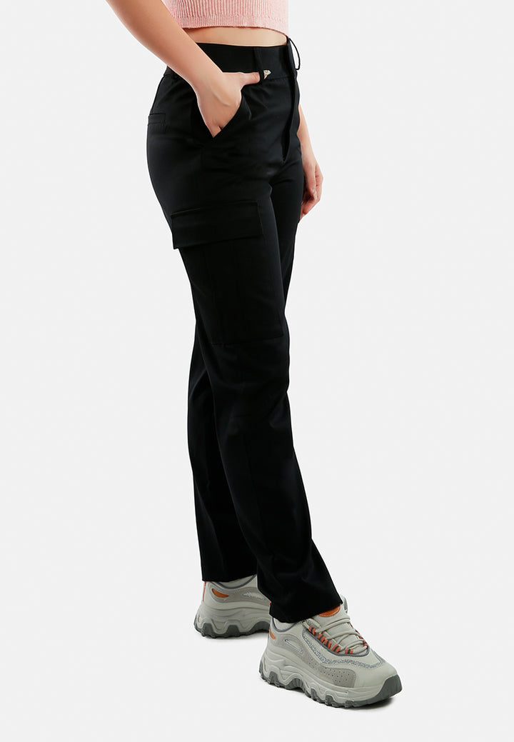 casual high waist straight pants by ruw#color_black