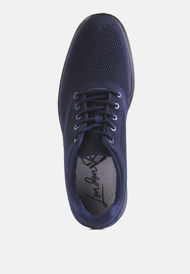 casual knitted walking shoes#color_navy