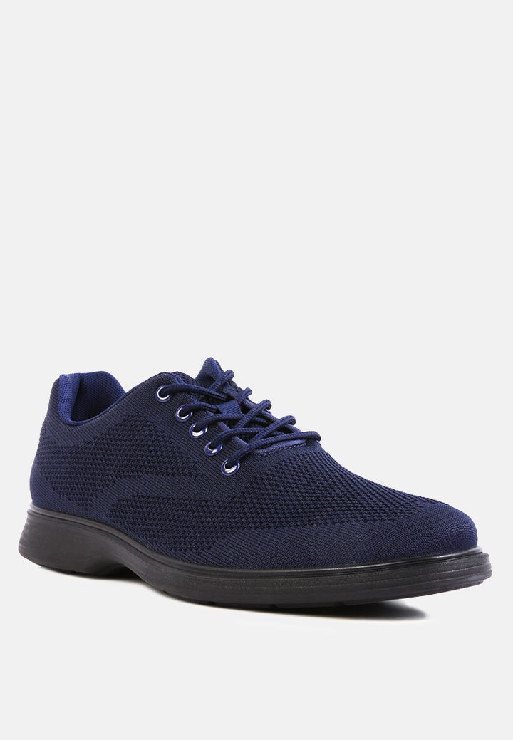 casual knitted walking shoes#color_navy