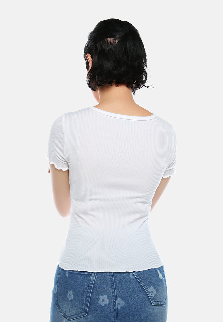 casual short summer top#color_white