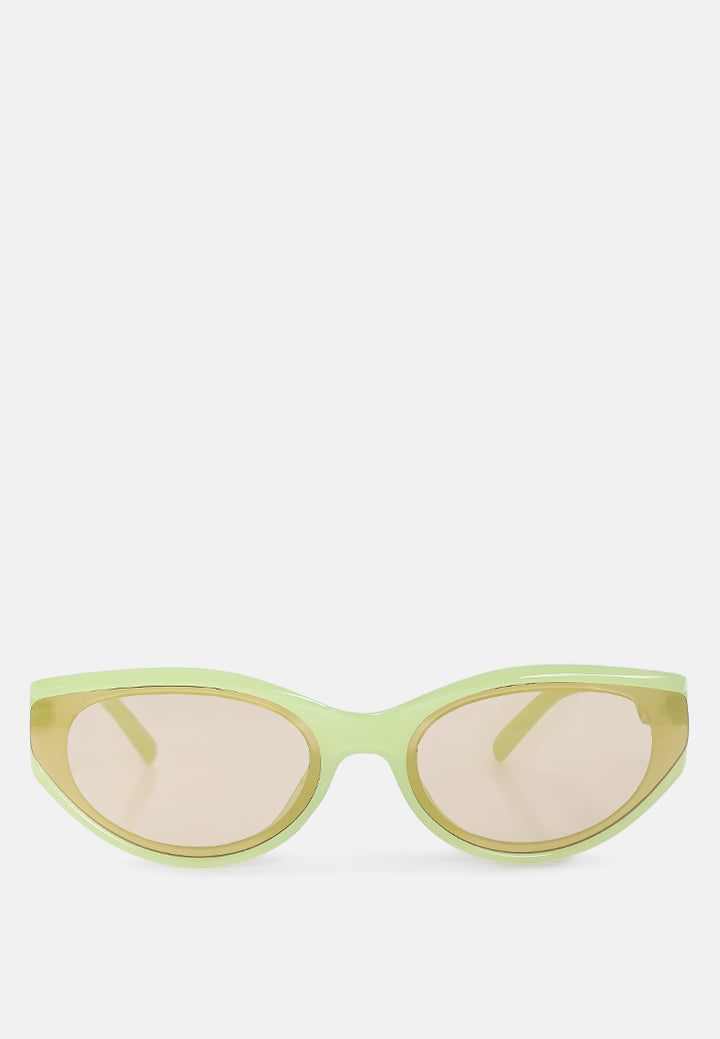 cat-eye retro sunglasses#color_green