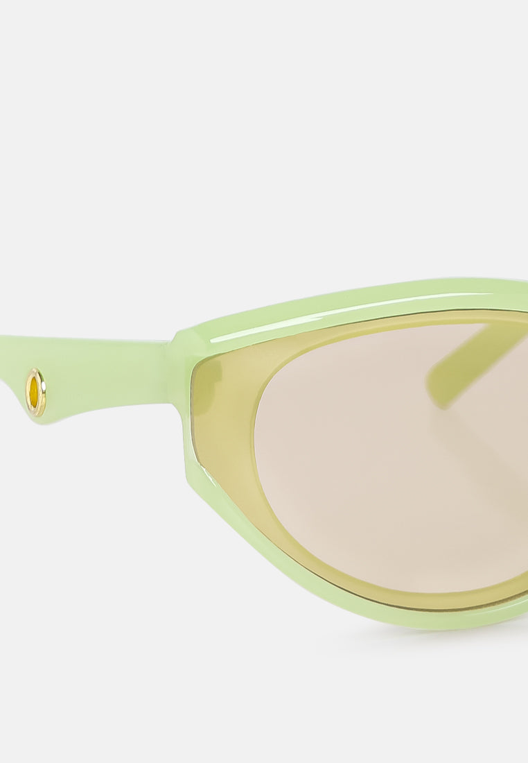 cat-eye retro sunglasses#color_green